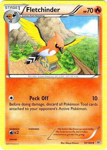 Pokemon - Fletchinder -14-108- - XY Roaring Skies