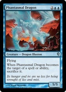 Magic The Gathering - Phantasmal Dragon -14- - Duel Decks- Jace vs Vraska