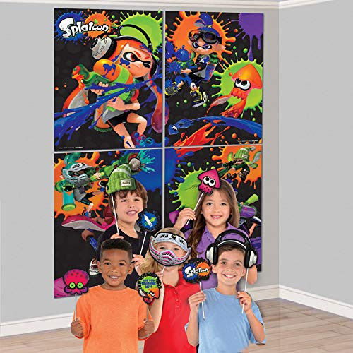 Amscan Splatoon Scene Setter Wall Decoration with Photo Props (1)