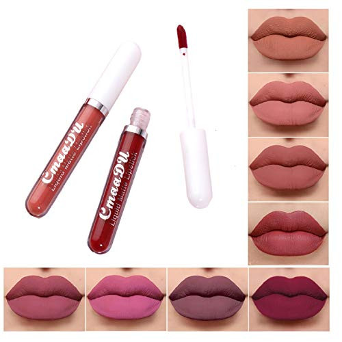 SHOPESSA Matte Liquid Lipstick Gloss 18 Highly Pigmented Colors Makeup Lip Stain Long Lasting Non-Sticky Lip Gloss