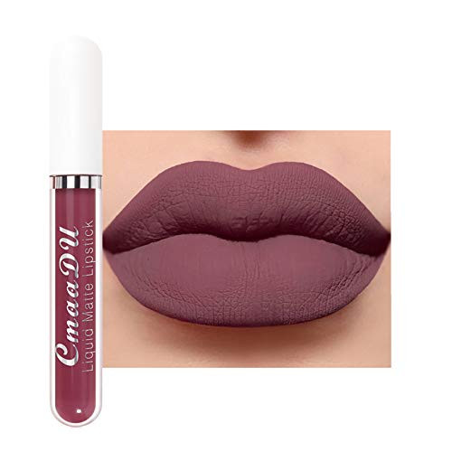 ManxiVoo Lip Gloss Matte Non-Stick Lip Gloss Waterproof Long-Lasting Lipstick Women Makeup Matte Liquid Lipstick -K-