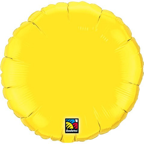 Qualatex 18" Yellow Round Foil Balloon