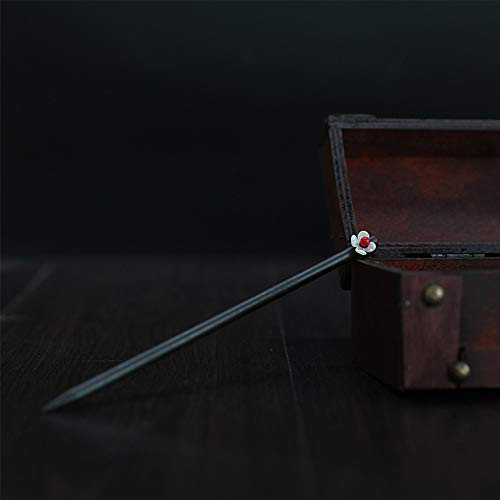 Wooden Handmade Flower Hair Sticks Vintage Chinese Style Hair Chopsticks Hairpins Hair Making Accessories for Women-7-