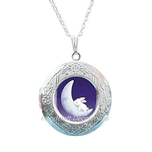 Rabbit to The Moon Locket NecklaceCute Rabbit Locket Necklace Bunny Locket Necklace Cute Jewelry Christmas Gift Locket Necklace Jewelry Glass Dome Locket Necklace Charm Jewellery.F260 Rabbit to The Moon Locket NecklaceCute Rabbit Locket Necklace Bunny Locket Necklace Cute Jewelry Christmas Gift Locket Necklace Jewelry Glass Dome Locket Necklace Charm Jewellery.F260