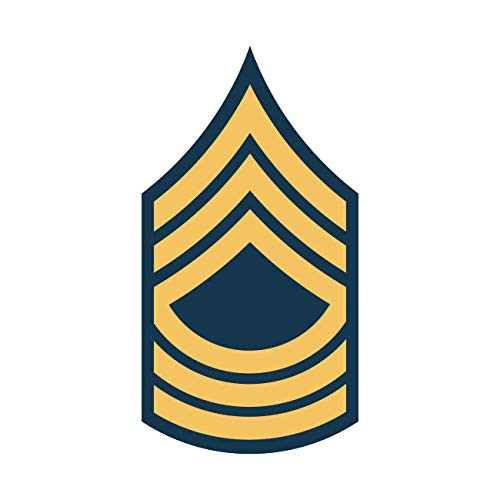 fagraphix E-8 Master Sergeant Insignia Sticker Decal Vinyl us Army FA Vinyl - 1.25 Wide