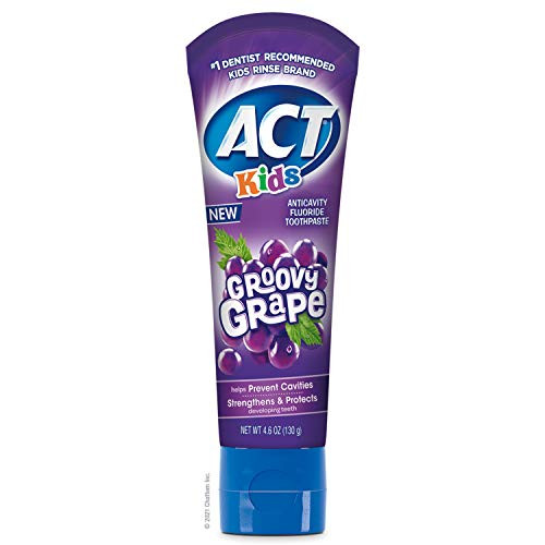 ACT Kids Anticavity Fluoride Toothpaste Groovy Grape 4.6 Ounce