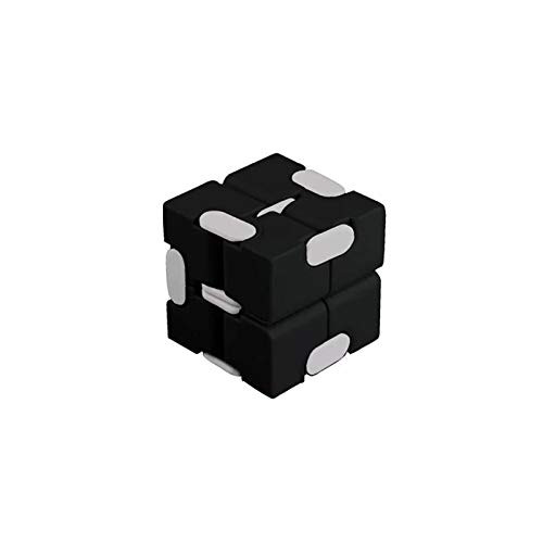 Infinity Cube Fidget Toy Kids Sensory Stress Relief Decompression Cube Fidget Toy Kids Adults for Anxiety Relief and Kill Time -Black-