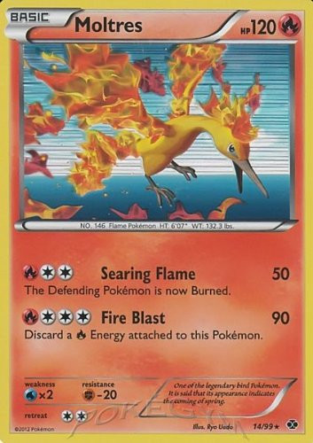 Pokemon - Moltres -14- - BW - Next Destinies - Reverse Holo