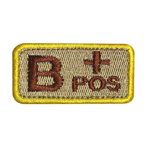 Morton Home Military Blood Type Positive Tactical Army Embroidered Patch -B plusPOS-