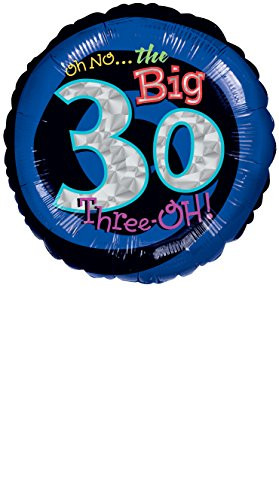 Anagram The Big Three-oh 18" Mylar Balloon