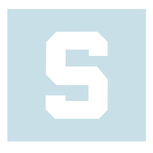Craftique Michigan State Decal -White S Decal -3"4"6"12"18"- 3 in-