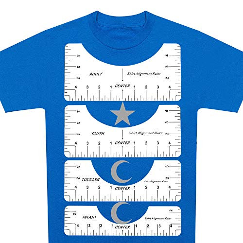 4PCS T-Shirt Alignment Ruler Tshirt Ruler Guide T-Shirt Ruler Guide to Center Designs Tshirt Vinyl Ruler Guide