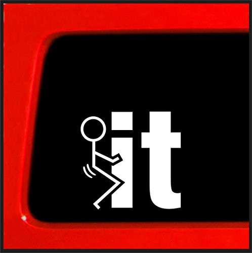 Sticker Connection  FK IT  Bumper Sticker Decal for Car Truck Window Laptop  3.7"x3.7" -White-