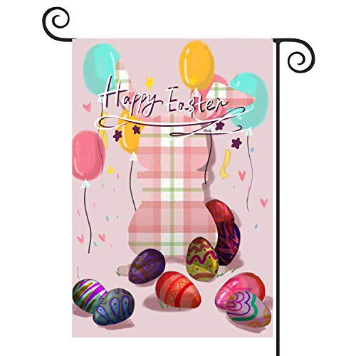 plttott Easter Garden Flags 12 x 18 Double Sided Happy Easter Spring Burlap Yard Flags Easter Bunny Eggs Outdoor Decorations plttott Easter Garden Flags 12 x 18 Double Sided Happy Easter Spring Burlap Yard Flags Easter Bunny Eggs Outdoor Decorations