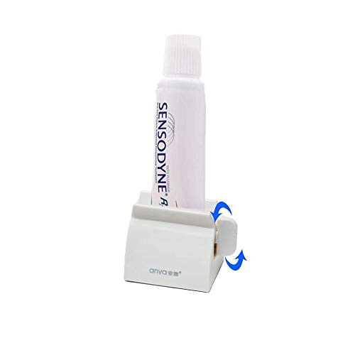 Rolling Tube Toothpaste Squeezer with Frosted Handles Turn Easily Toothpaste Dispenser for Bathroom Saves Toothpaste and Creams Eco-Friendly Manual Toothpaste Squeezer 2 Colors2 Size -White L-