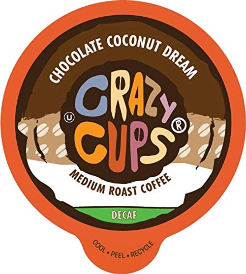 Crazy Cups Flavored Decaf Coffee, for the Keurig K Cups 2.0 Brewers, Chocolate Coconut Dream, 22 Count Crazy Cups Flavored Decaf Coffee, for the Keurig K Cups 2.0 Brewers, Chocolate Coconut Dream, 22 Count