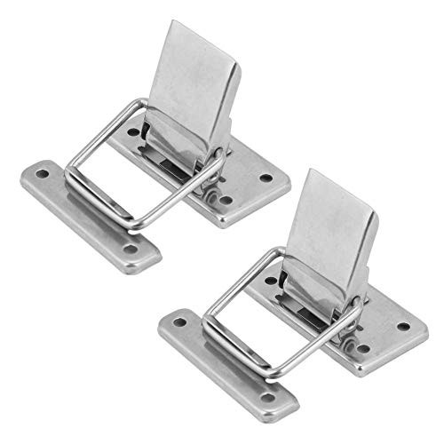 Yosoo Hasp Latch Lock 2pcs Stainless Steel Hardware Cabinet Case Spring Loaded Latch Catch Toggle Hasp for All Kinds of Boxes Barrels Cabinets Mechanical Equipment