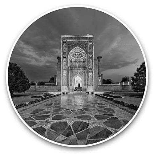 Awesome Vinyl Stickers -Set of 2- 7.5cm -bw- - Mausoleum Gur-e-Amir Building Fun Decals for LaptopsTabletsLuggageScrap BookingFridgesCool Gift 39261