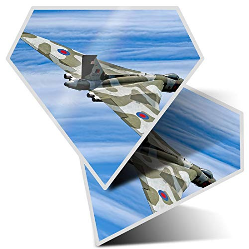 Awesome 2 x Diamond Stickers 7.5 cm - Avro Vulcan B2 Bomber Plane Fun Decals for LaptopsTabletsLuggageScrap BookingFridgesCool Gift 16142