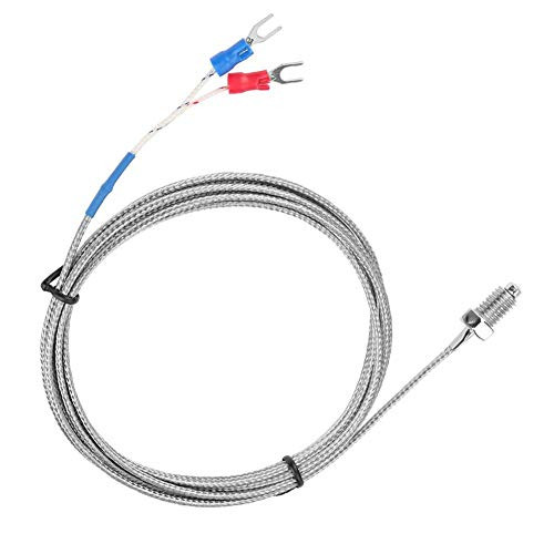 Thermocouple Probe M8 Screw Thread Type K Thermocouple Probe Ranging 0? ~ 400? for Temperature MeasurementTemperature Sensor Wire-2M-