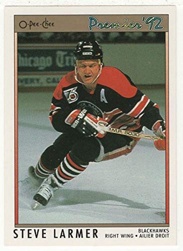 Steve Larmer -Hockey Card- 1991-92 O-Pee-Chee Premier  60 NM-MT