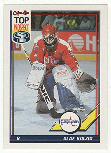 Olaf Kolzig -Hockey Card- 1991-92 O-Pee-Chee  290 NM-MT