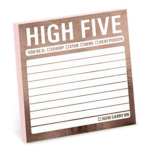 Knock Knock High Five Metallic Sticky Notes 3 x 3-Inches -1-Count-