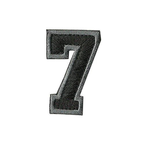 Tactical Numbers Patches - Silver-Black - Seven