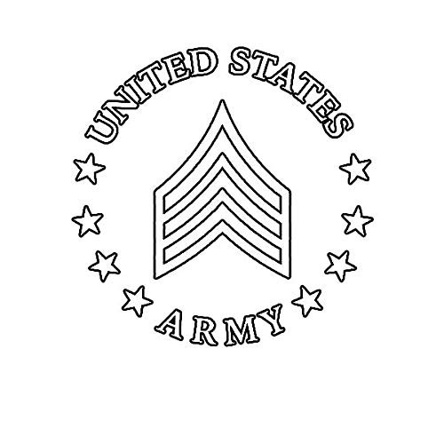 ION Graphics E-5 Sergeant US Army Rank Sticker Die Cut Decal SGT OR-5 E5 5" Bumper Locker Laptop Window - Sticks to Any Surface
