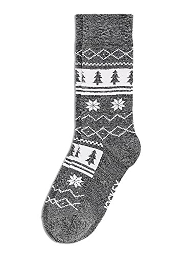 Jockey Men's Socks Mens Fair Isle Dress Crew Sock Winter Grey 7-12