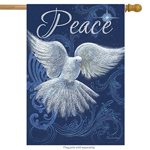 Briarwood Lane Peace Dove Christmas House Flag Religious Holiday 28" x 40" Briarwood Lane Peace Dove Christmas House Flag Religious Holiday 28" x 40"