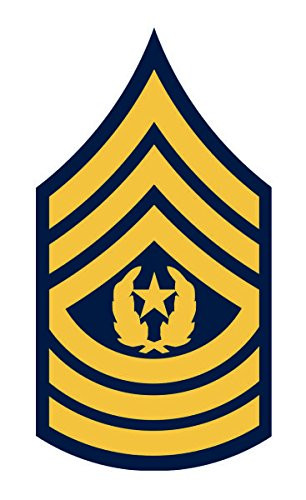 JS Artworks United States Army Command Sergeant Major CSM E-9 Rank Insignia Vinyl Sticker Decal