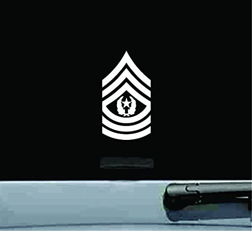 JS Artworks United States Army Command Sergeant Major CSM E-9 Rank Insignia Vinyl Decal Sticker