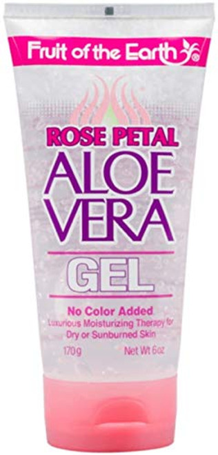 Fruit of the Earth Aloe Vera 100 percent Gel Rose Petal 6 Oz