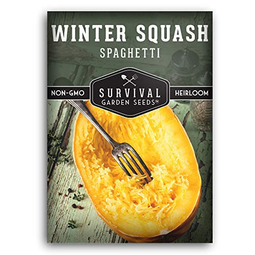 Survival Garden Seeds - Spaghetti Squash Seed for Planting - Packet with Instructions to Plant and Grow in Your Home Vegetable Garden - Non-GMO Heirloom Variety