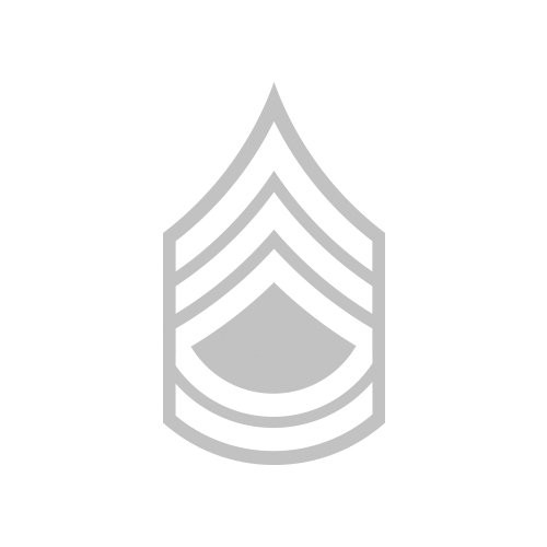 E-7 Sergeant First Class Rank US Army Sticker - Decal - Die Cut SFC OR-7 - Silver