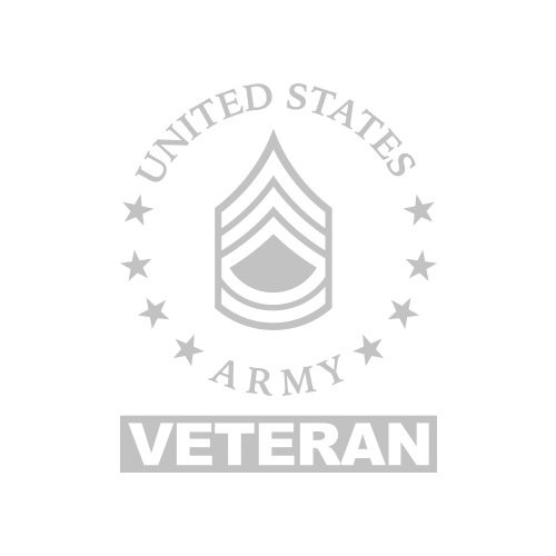 E-7 Sergeant First Class Veteran US Army Rank Sticker - Decal - Die Cut SFC OR-7 - Silver