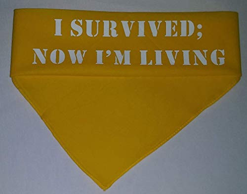 "I Survived- Now I'm Living." Head Bandana-Neck Scarf.