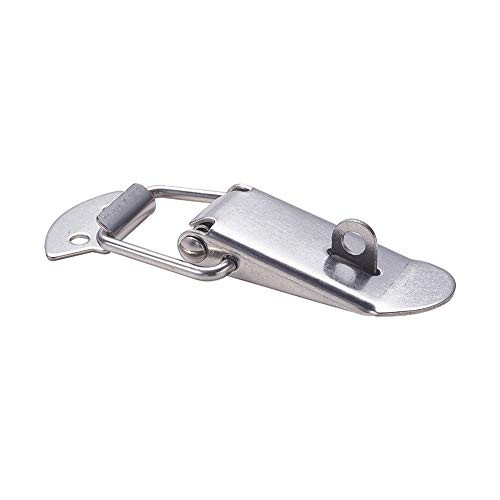 MroMax Spring Loaded Toggle Latches 2.91" Length Stainless Steel 201 Hasps Clamps for Case Box Trunk Catches 1pcs -with Lock Hole-