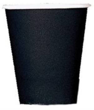 Pack of 14 x Black Paper Party Cups -9oz-