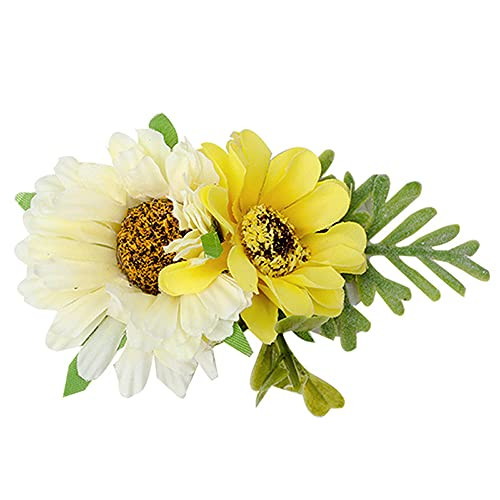 TONGUO Flower Clip for Baby Girl Headwear New Children Hair Accessories Hairpins Kids Leaves Flower Duckbill Clip Pearl Hair Clips-E-