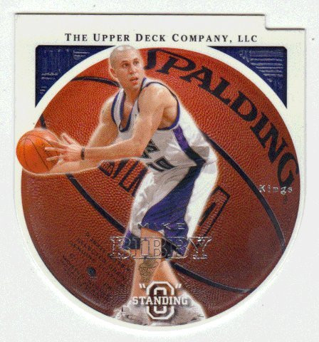Mike Bibby -Basketball Card- 2003-04 Upper Deck Standing O Die Cuts Embossed  68