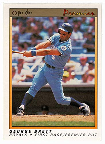 George Brett - Kansas City Royals -Baseball Card- 1991 O-Pee-Chee Premier  14 NM-MT