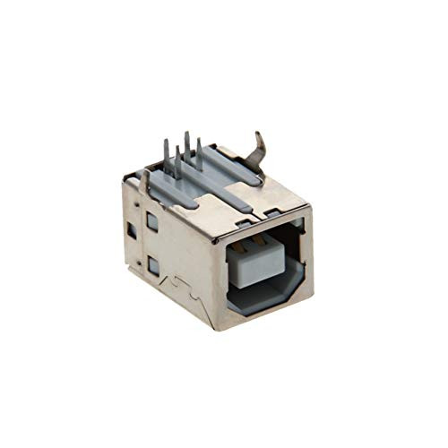 Fielect PCB USB Connector Type B Female Jack 4 Pin 90 Degree 10Pcs