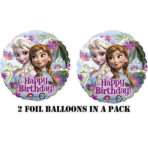 Disney's Frozen Happy Birthday Foil Balloons 18" -2 Balloons- Disney's Frozen Happy Birthday Foil Balloons 18" -2 Balloons-