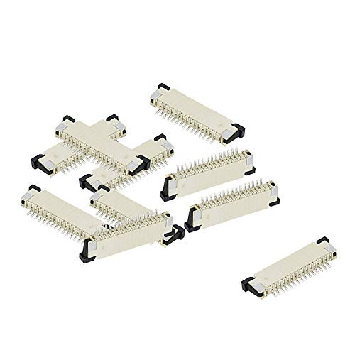 Dahszhi FPC-FFC Ribbon Cable Connectors 15 Pin 1.0mm Pitch Single Row Bottom Port Flat Socket Connector - 10pcs
