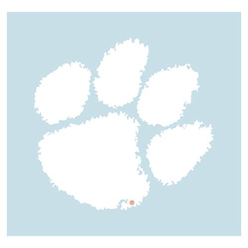 Craftique Clemson Tigers Decal -White -Paw- -3 in 4 in 6 in 12 in- 4 in-