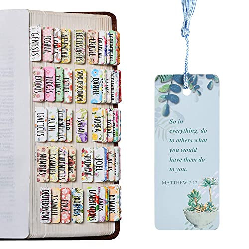 Laminated Bible Tabs Bible Journaling Supplies Personalized Bible Tabs for Women and Girl 90 Bible Index tabs in Total 66 Bible tabs for Old and New Testament Additional 24 Blank tabs