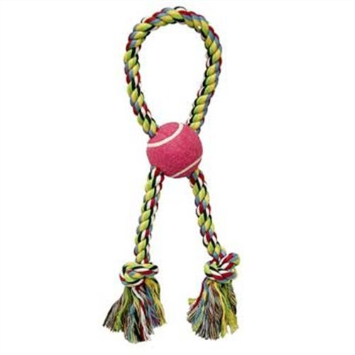 Tug-O-Rope Tug with Tennis Ball Dog Toy 14"