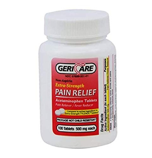 GeriCare Extra Strength Pain Relief Acetaminophen Tablets - Non Asprin